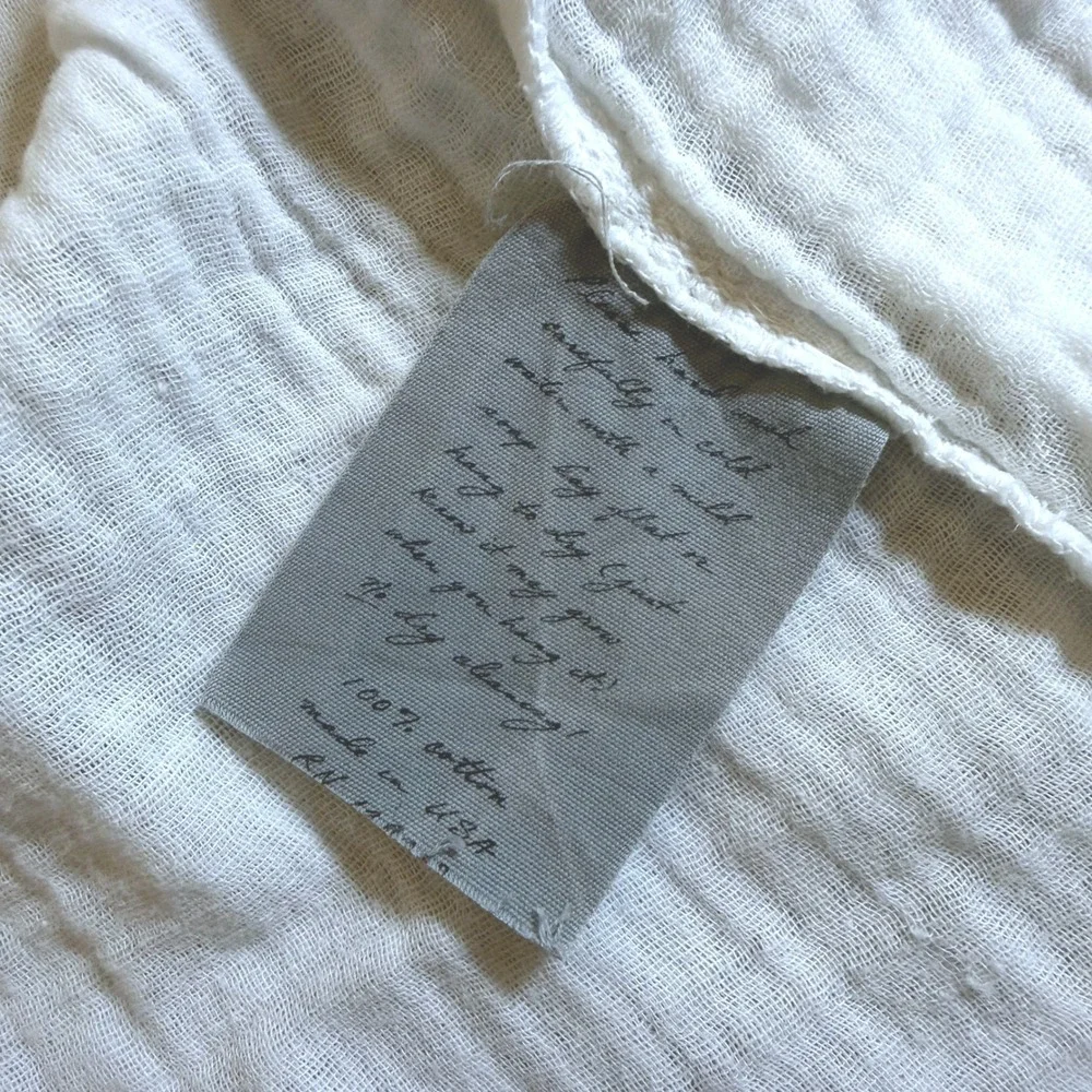 Raquel Allegra White Cotton Gauze Open Front Cardigan Jacket Blazer‎ Size 2 USA - Picture 6 of 6